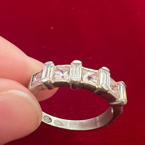 Vintage morganite sterling silver ring - Picture 3 of 5